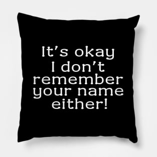 It's okay! I don't remember your name either Pillow