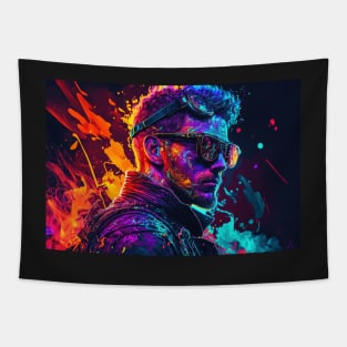 Spy Paint Explosion Tapestry