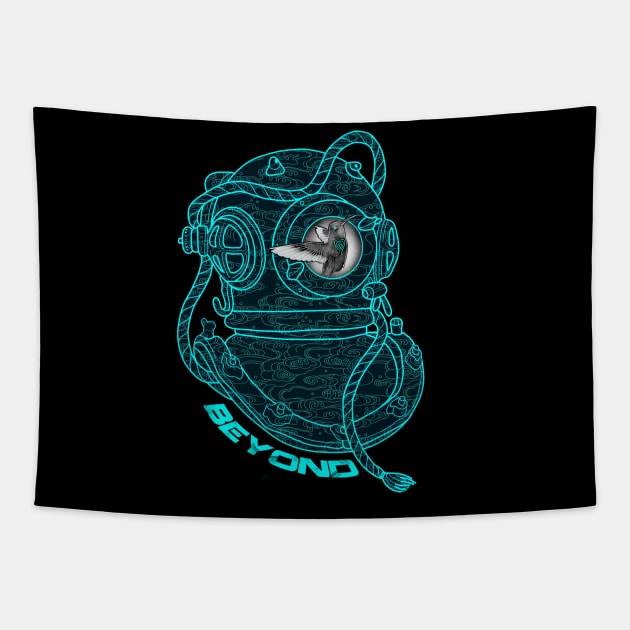 Deep sea explorer Tapestry by Blacklinesw9