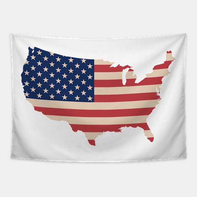 America Patriotic Flag Tapestry by ALLAMDZ