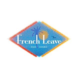 French Leave Beach, Bahamas Retro Mid Century T-Shirt