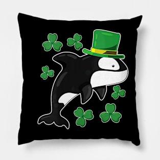 Orca Whale St Patricks Day Saint Patricks Day Pillow