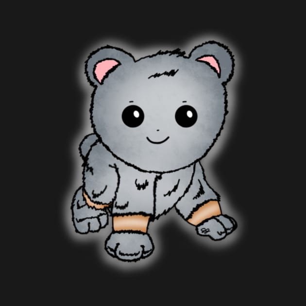 Cute Silver Baby Bear by JennaBunnies