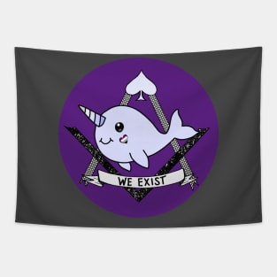 Asexual Narwhal Pride Tapestry