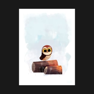 Owl on a Log T-Shirt