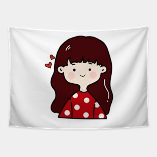 Cute wavy hair girl - Betty Tapestry