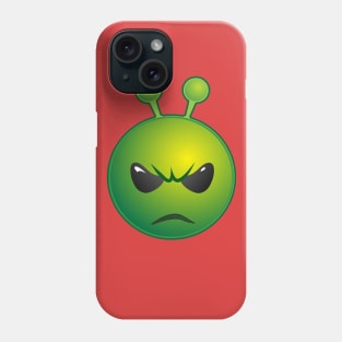 Funny Alien Monster ET Extraterrestrial Martian Green Man Emoji for Women, Men and Kids 17 Phone Case