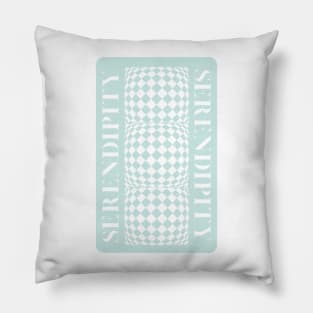 Serendipity distorted checkers Pillow