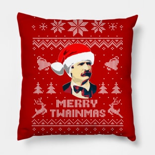 Mark Twain Merry Twainmas Pillow