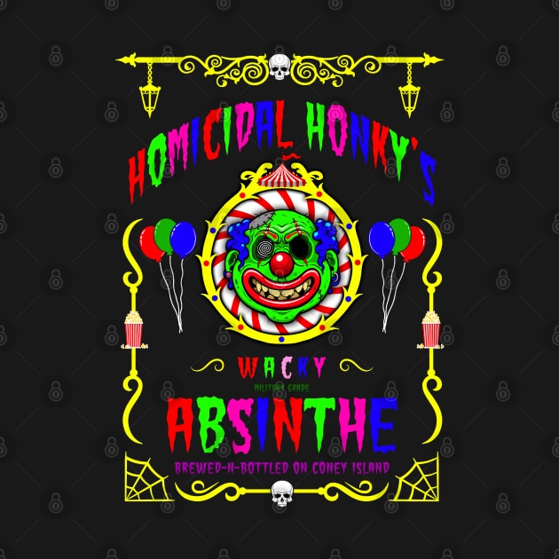 ABSINTHE MONSTERS 16 (HOMICIDAL HONKY) by GardenOfNightmares