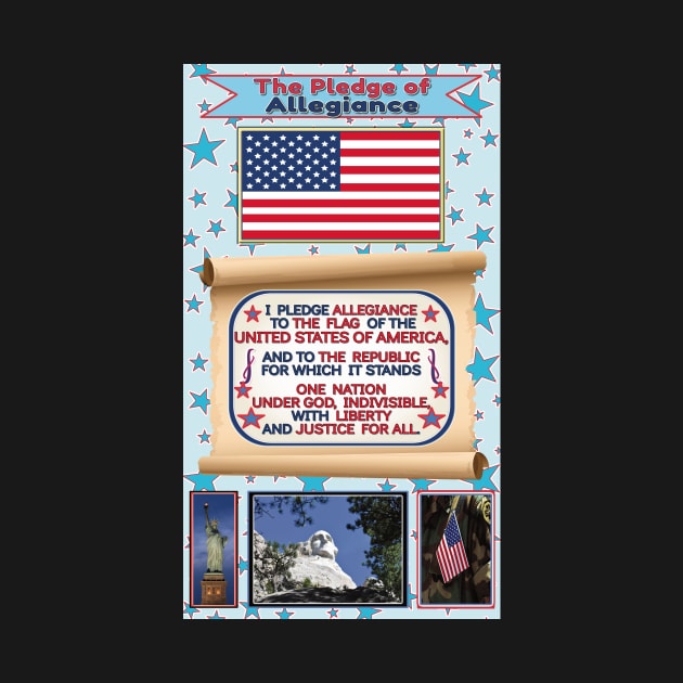 CLASSROOM POSTER PLEDGE OF ALLEGIANCE TEACHER GIFT by KathyNoNoise