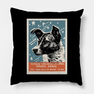 Laika Space Dog - Vintage Soviet Russia USSR Pillow