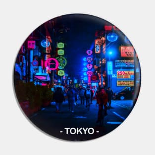 Tokyo Street Neon Synthwave Pin