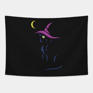 Halloween Black Cat Tapestry