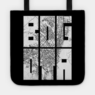 Bogota, Colombia City Map Typography - Light Tote