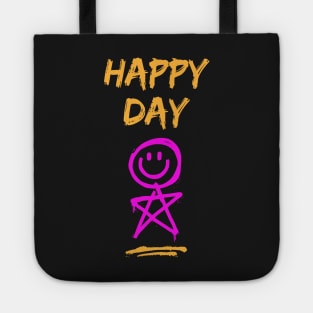 Happy Today - Smiling Stick Figure Tote