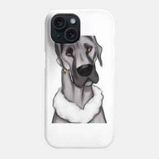 Cute Great Dane Drawing Phone Case