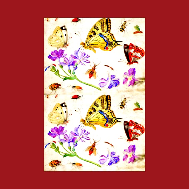 Butterflies, Other Insects, and Flowers by Jan van Kessel (Digitally Enhanced) by Amanda1775