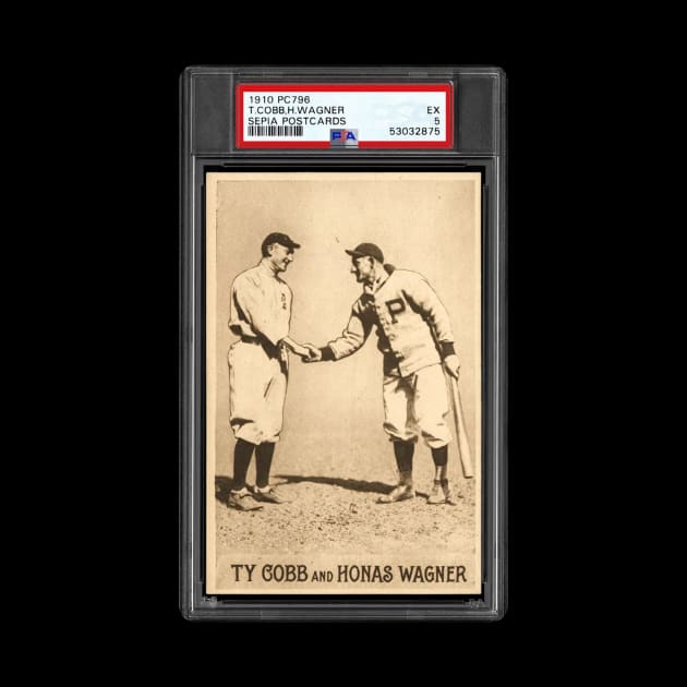 1910 PC796 Sepia Postcards -  TY COBB AND HONAS WAGNER by anjaytenan
