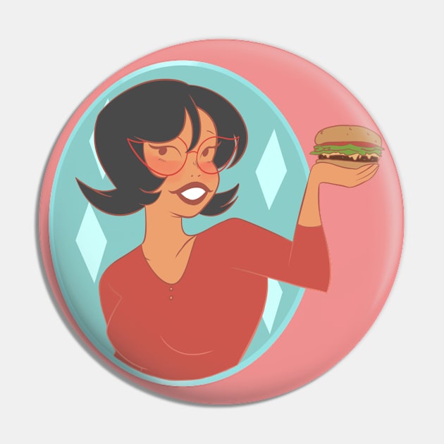 Burger Babe Pin by MuCelestine