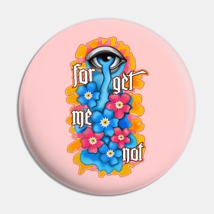 Forget me not the eye crying flowers (pink background ) Pin