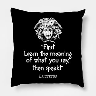 Stoic Quote by Epictetus Pillow