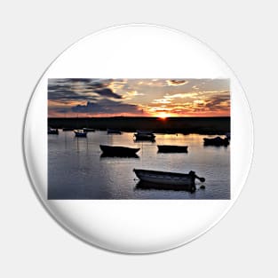 Harbour Sunset at Burnham Overy Staithe, Norfolk, UK Pin