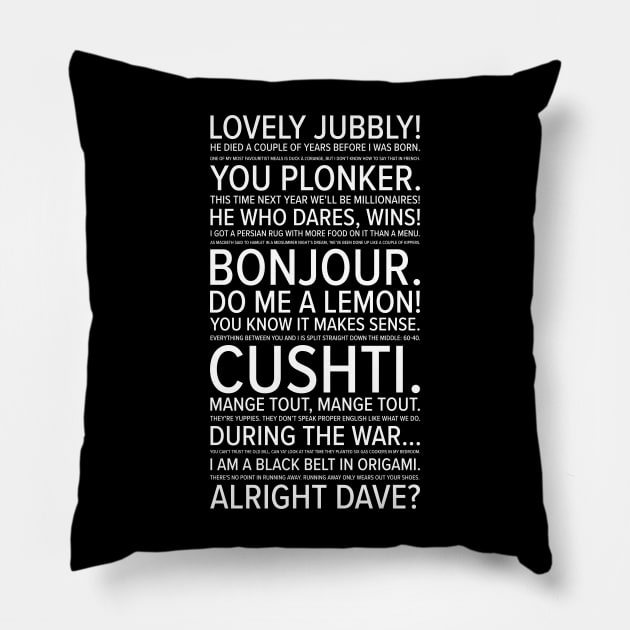 Only Fools And Horses Quotes Pillow by barberdesigniow