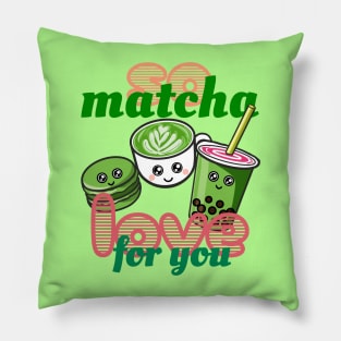 So matcha love for you! kawaii trio Pillow