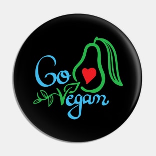 Go Vegan Pin