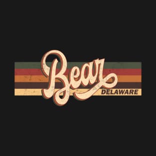 Bear Delaware Retro Vintage 70s 80s Design T-Shirt