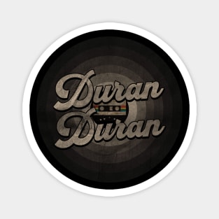 Duran First Name Retro Tape Pattern Vintage Styles Magnet