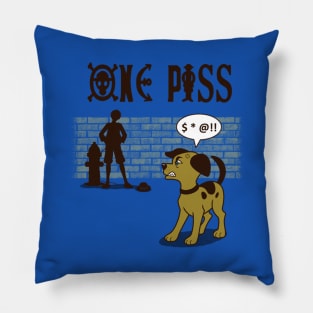 Funny Pirate Anime Gift For Anime And Dog Lovers Pillow