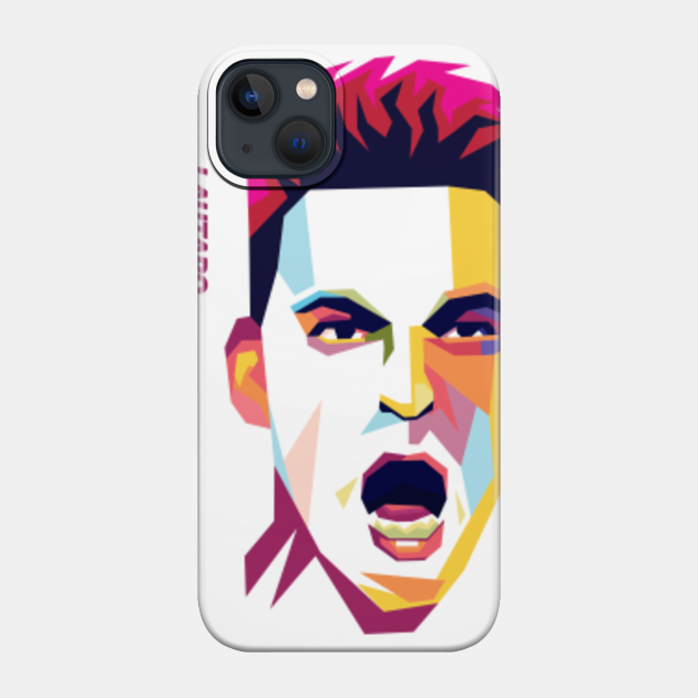 lautaro martinez style wpap pop art portrait - Football Player - Phone Case