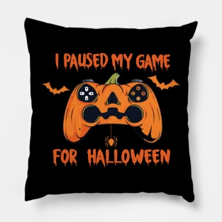 I Pause My Game For Halloween Skeleton Zombie Gaming Controllers Mummy Pillow