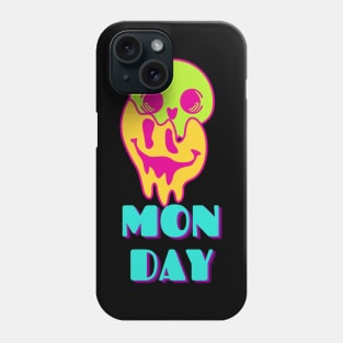 Melting Smiley Skull - MONDAY feeling Phone Case