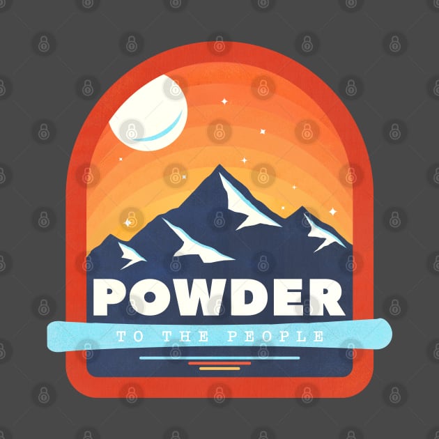 POWDER TO THE PEOPLE - SKI BADGE by showmemars