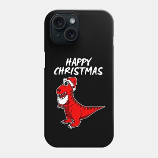 Christmas Dinosaur T-Rex Santa Hat Funny Xmas 2021 Phone Case