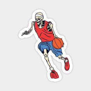 Skeleton Basketball Player Magnet