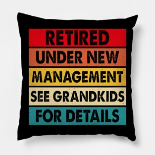 Retired Under New Management See Wife For Details T shirt For Women T-Shirt Pillow