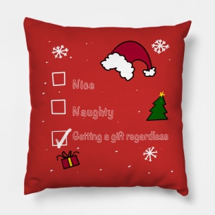 Nice and Naught List Pillow