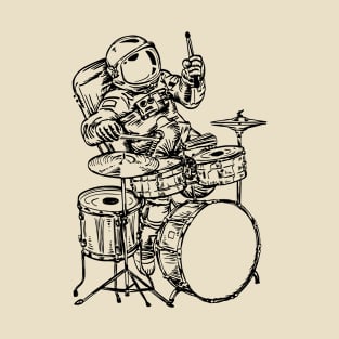 SEEMBO Spaceman Playing Drums Drummer Drumming Musician Band T-Shirt