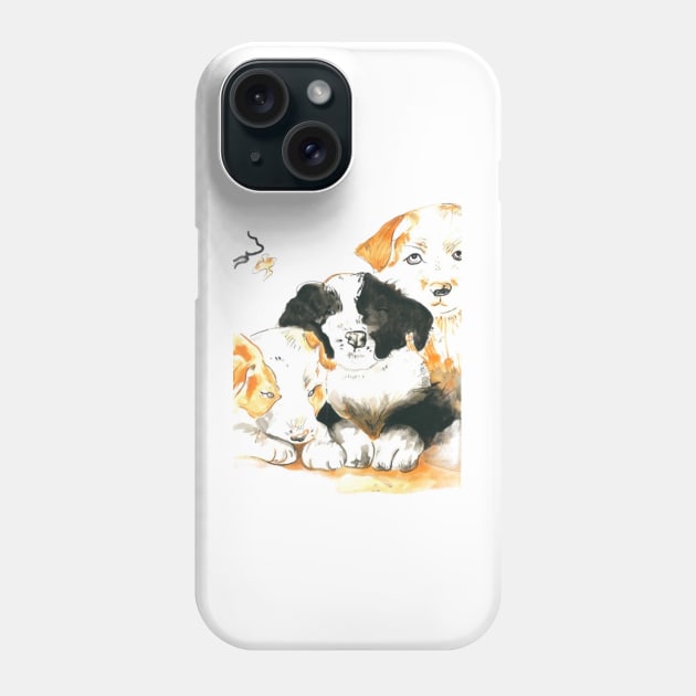 Puppies! Phone Case by Quirkypieces