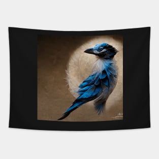 Ethereal blue jay bird Tapestry