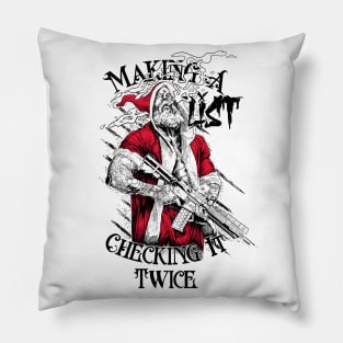 Naughty List light Pillow