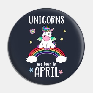 April Birthday Unicorn Pin