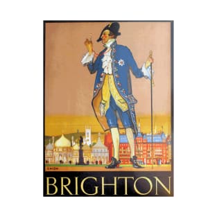 Brighton, England - Vintage Travel Poster Art T-Shirt