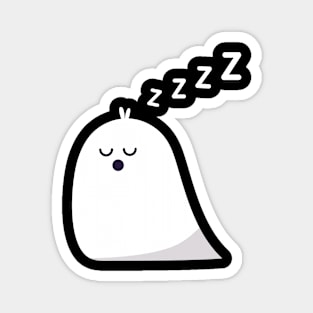 Sleeping Ghost Funny Halloween Magnet