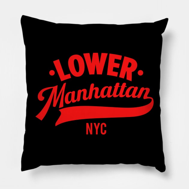 Lower Manhattan - New york City Pillow by Boogosh