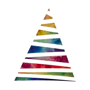 Rainbow stripey christmas tree T-Shirt